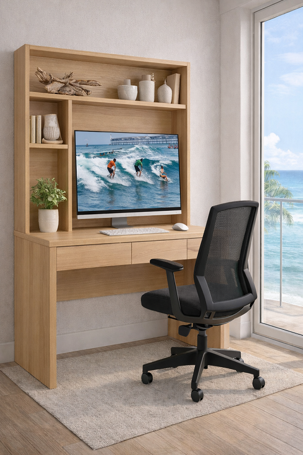 ARDIN (AUSSIE MADE) DESK WITH HUTCH COLLECTION - ASSORTED COLOURS - STARTING FROM $999