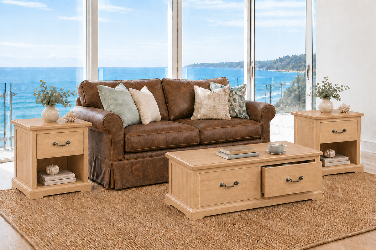 ARNCLIFFE (AUSSIE MADE) COFFEE & LAMP TABLE COLLECTION - ASSORTED COLOURS - STARTING FROM $699