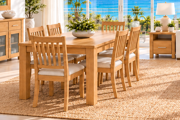 ASHWOOD (AUSSIE MADE) DINING TABLE COLLECTION - ASSORTED COLOURS - STARTING FROM $1499