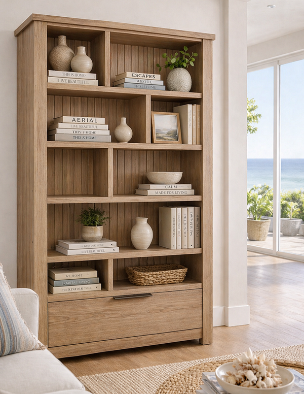 ATHENS (AUSSIE MADE) HIGHLINE 1 DRAWER BOOKCASE COLLECTION - ASSORTED COLOURS - STARTING FROM $1199