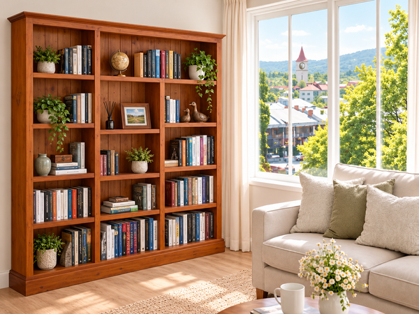 AUTUMN (AUSSIE MADE) HIGHLINE BOOKCASE COLLECTION - ASSORTED COLOURS - STARTING FROM $799