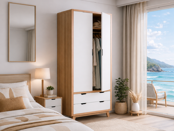 AVALON (AUSSIE MADE) 2 DOOR / 2 DRAWER WARDROBE COLLECTION - ASSORTED COLOURS - STARTING FROM $999