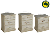 AVOCA (AUSSIE MADE) BEDSIDE TABLE COLLECTION - RAW - STARTING FROM $299