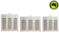 BANDY (AUSSIE MADE) 3 DOOR / 3 DRAWER SHOE CABINET COLLECTION - ASSORTED STAINED COLOURS - STARTING FROM $899