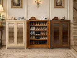 BANDY (AUSSIE MADE) SHOE CABINET WITH 2 LATTICE DOORS COLLECTION - ASSORTED COLOURS - STARTING FROM $599