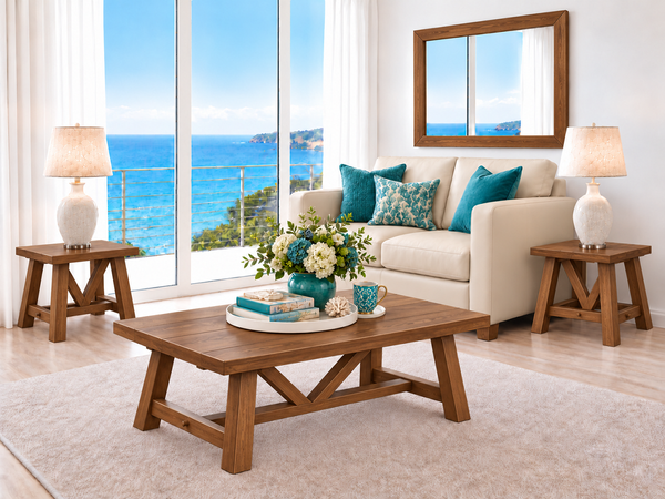 BANKSIDE (AUSSIE MADE) COFFEE & LAMP TABLE V-DESIGN COLLECTION - ASSORTED COLOURS - STARTING FROM $699 (Copy)