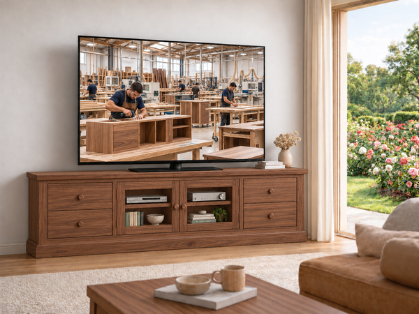 BANKSIDE (AUSSIE MADE) 2 DOOR / 4 DRAWER TV UNIT COLLECTION - ASSORTED COLOURS - STARTING FROM $1599