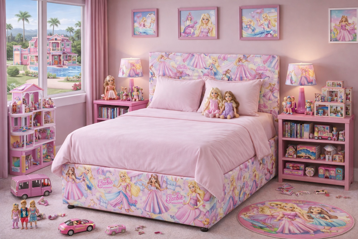 BARBIE (AUSSIE MADE) UPHOLSTERED BEDROOM COLLECTION - ASSORTED FABRICS AND COLOURS - STARTING FROM $499