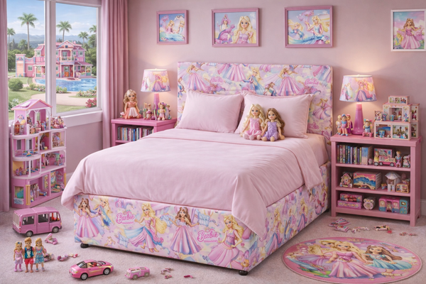 BARBIE (AUSSIE MADE) UPHOLSTERED BEDROOM COLLECTION - ASSORTED FABRICS AND COLOURS - STARTING FROM $499