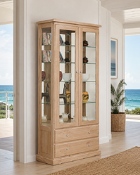 BATHURST (AUSSIE MADE) 2 DOOR / 2 DRAWER DISPLAY CABINET COLLECTION - ASSORTED COLOURS - STARTING FROM $1699