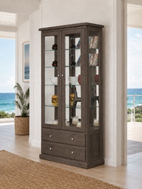 BATHURST (AUSSIE MADE) 2 DOOR / 2 DRAWER DISPLAY CABINET COLLECTION - ASSORTED COLOURS - STARTING FROM $1699