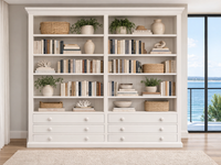 BAYSIDE (AUSSIE MADE) DOUBLE HIGHLINE 6 DRAWER PIGEON PAIRED BOOKCASE COLLECTION - ASSORTED COLOURS - STARTING FROM $1499