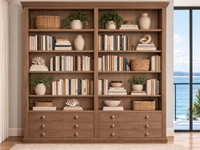 BAYSIDE (AUSSIE MADE) DOUBLE HIGHLINE 6 DRAWER PIGEON PAIRED BOOKCASE COLLECTION - ASSORTED COLOURS - STARTING FROM $1499