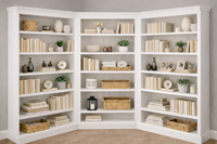BAYSIDE (AUSSIE MADE) HIGHLINE 3 PIECE CORNER BOOKCASE COLLECTION - ASSORTED COLOURS - STARTING FROM $3499