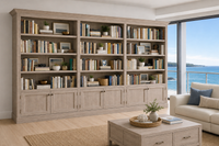 BAYSIDE (AUSSIE MADE) TRIPLE HIGHLINE 6 DOOR BOOKCASE PIGEON PAIRED COLLECTION - ASSORTED COLOURS - STARTING FROM $2499