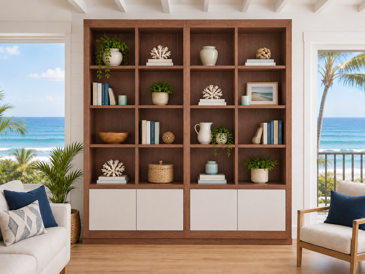BENJI (AUSSIE MADE) DOUBLE HIGHLINE 4 DRAWER BOOKCASE COLLECTION - ASSORTED COLOURS - STARTING FROM $1499