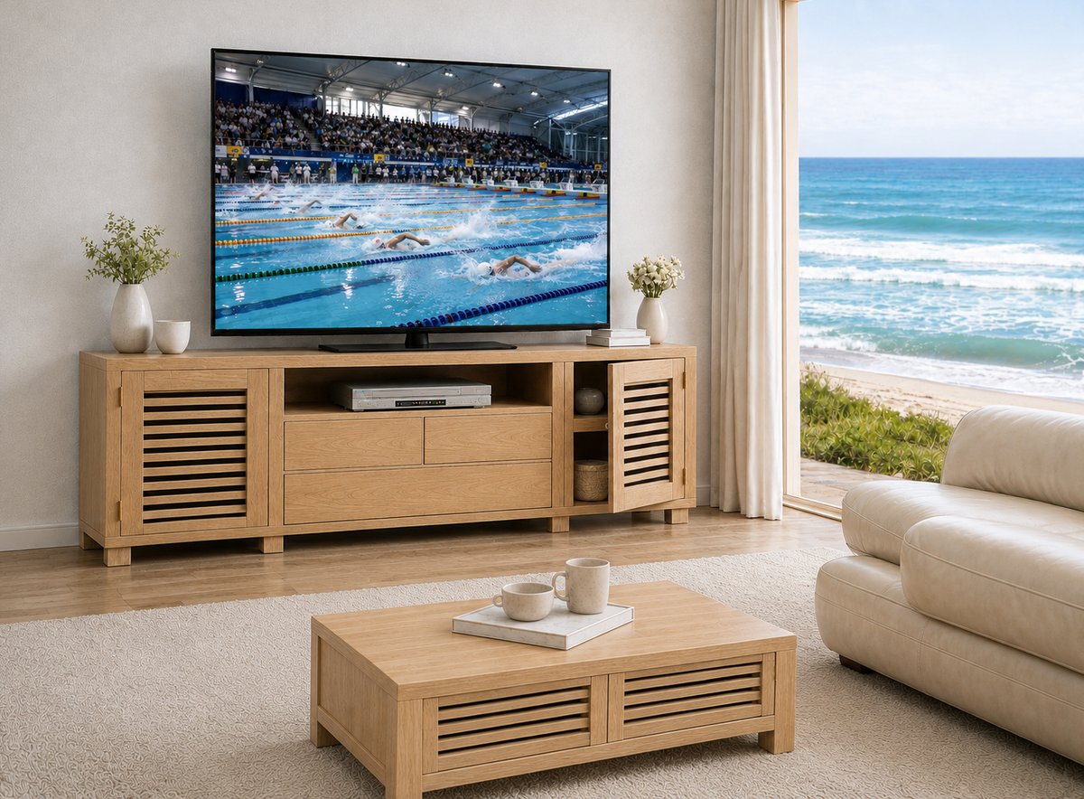 BIRDCAGE (AUSSIE MADE) 2 DOOR / 3 DRAWER TV LOWLINE COLLECTION - ASSORTED COLOURS - STARTING FROM $1699