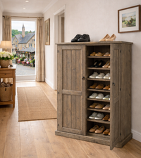 BOBBIN (AUSSIE MADE) 2 DOOR SHOE CABINET WITH T&G DOORS COLLECTION - ASSORTED COLOURS - STARTING FROM $699