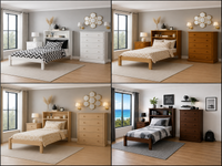 DELUXE (AUSSIE MADE) BOOKEND BEDROOM COLLECTION - ASSORTED COLOURS - STARTING FROM $799
