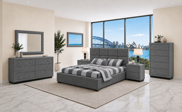 BARANGAROO (AUSSIE MADE) UPHOLSTERED BEDROOM COLLECTION – ASSORTED FABRICS & COLOURS - STARTING FROM $999
