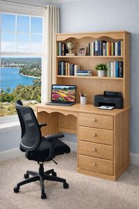 BRUCE (AUSSIE MADE) 4 DRAWER TIMBER DESK & HUTCH COLLECTION - ASSORTED COLOURS - STARTING FROM $999 (Copy)