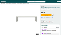 PRESTIGE BRUSHED NICKEL HALLF ROUND & SQUARE 2 POINT HANDLES - NICKEL