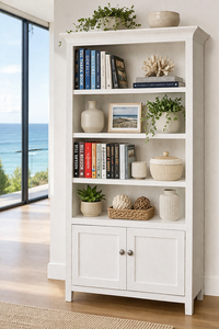 BURPENGARRY (AUSSIE MADE) HIGHLINE BOOKCASE WITH 2 DOORS COLLECTION - ASSORTED COLOURS - STARTING FROM $799