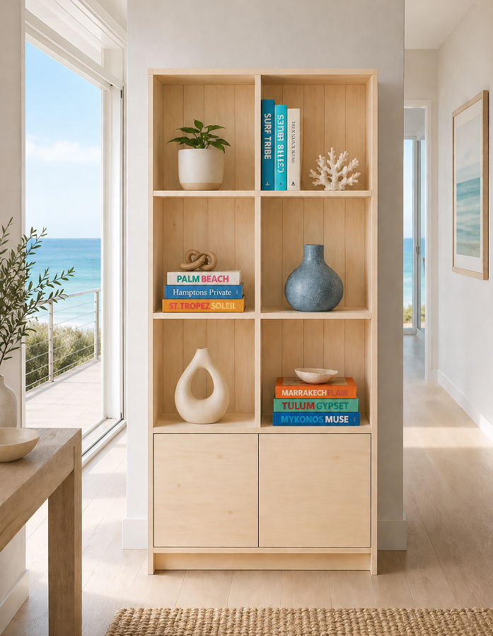 BUTCH (AUSSIE MADE) HIGHLINE BOOKCASE WITH DOORS COLLECTION - ASSORTED COLOURS - STARTING FROM $1099