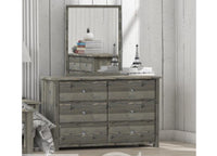 CASEY (CUSTOM MADE) 6 DRAWER DRESSING TABLE WITH MIRROR - ASSORTED COLOURS