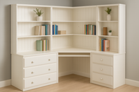 CALIFORNIA (AUSSIE MADE) 6 PIECE CORNER DESK & HUTCH COLLECTION - ASSORTED COLOURS - STARTING FROM $2599
