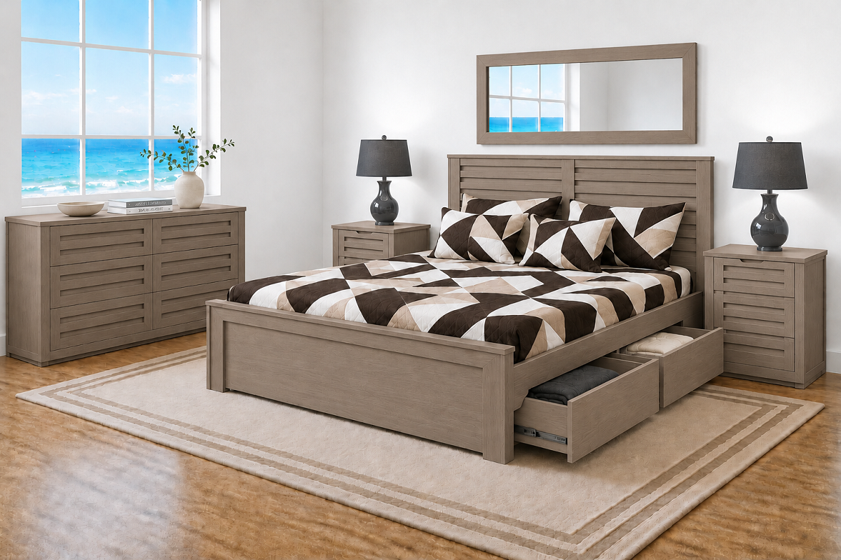 BRIDGEPORT (AUSSI MADE) BEDROOM WITH DRAWERS COLLECTION - ASSORTED COLOURS - STARTING FROM $1499