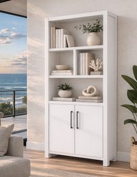 CASCADES (AUSSIE MADE) HIGHLINE BOOKCASE WITH 2 DOORS COLLECTION - ASSORTED COLOURS - STARTING FROM $799