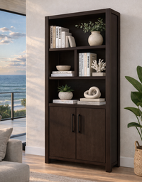 CASCADES (AUSSIE MADE) HIGHLINE BOOKCASE WITH 2 DOORS COLLECTION - ASSORTED COLOURS - STARTING FROM $799