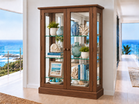 CASINO (AUSSIE MADE) 2 DOOR LOWLINE DISPLAY CABINET WITH MIRRORED BACKING COLLECTION - ASSORTED COLOURS - STARTING FROM $999