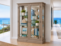 CASINO (AUSSIE MADE) 2 DOOR LOWLINE DISPLAY CABINET WITH MIRRORED BACKING COLLECTION - ASSORTED COLOURS - STARTING FROM $999