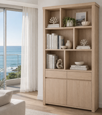 CHAMPAIGN (AUSSIE MADE) HIGHLINE 2 DOOR / 1 DRAWER BOOKCASE COLLECTION - ASSORTED COLOURS - STARTING FROM $999