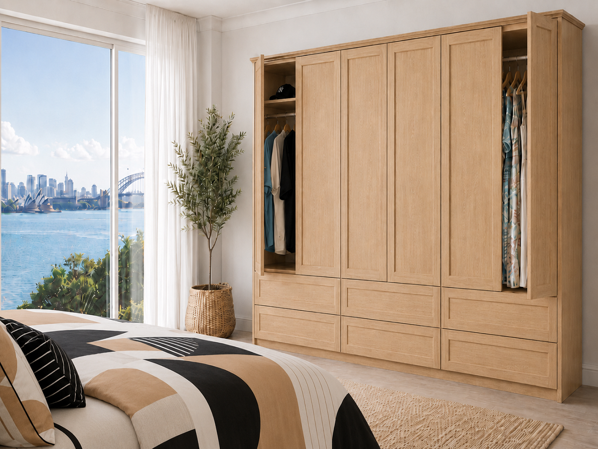 CHERE (AUSSIE MADE) 6 DOOR / 6 DRAWER WARDROBE COLLECTION - ASSORTED COLOURS - STARTING FROM $3299