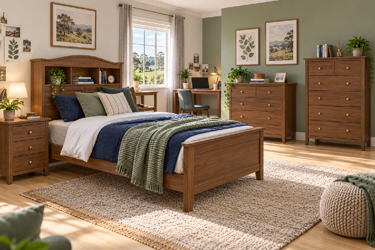 CHRIS (AUSSIE MADE) BOOKEND BEDROOM COLLECTION - ASSORTED COLOURS - STARTING FROM $1199