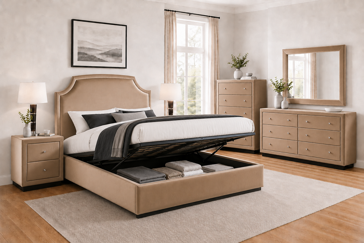 ROBIN (AUSSIE MADE) UPHOLSTERED BEDROOM COLLECTION – ASSORTED FABRICS & COLOURS - STARTING FROM $999