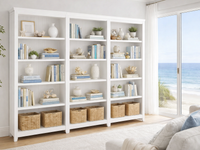 CHUNKY (AUSSIE MADE) TRIPLE HIGHLINE BOOKCASE COLLECTION - ASSORTED COLOURS - STARTING FROM $2499
