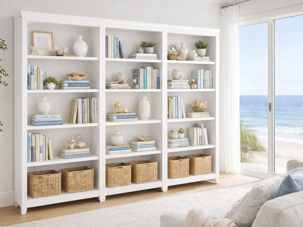 CHUNKY (AUSSIE MADE) TRIPLE HIGHLINE BOOKCASE COLLECTION - ASSORTED COLOURS - STARTING FROM $2499
