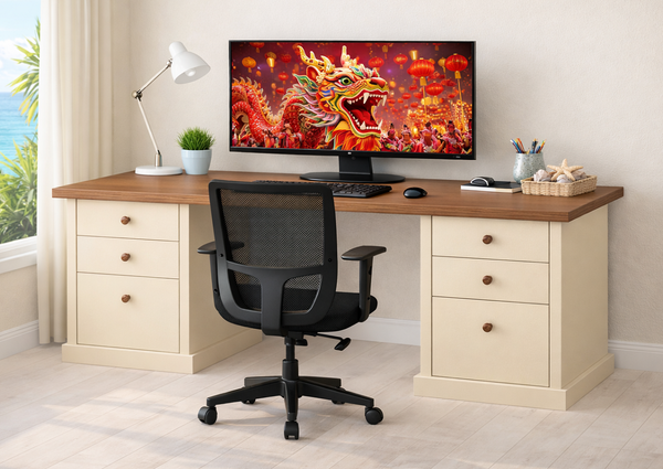 CINDER (AUSSIE MADE) 6 DRAWER DESK COLLECTION - ASSORTED COLOURS - STARTING FROM $1299