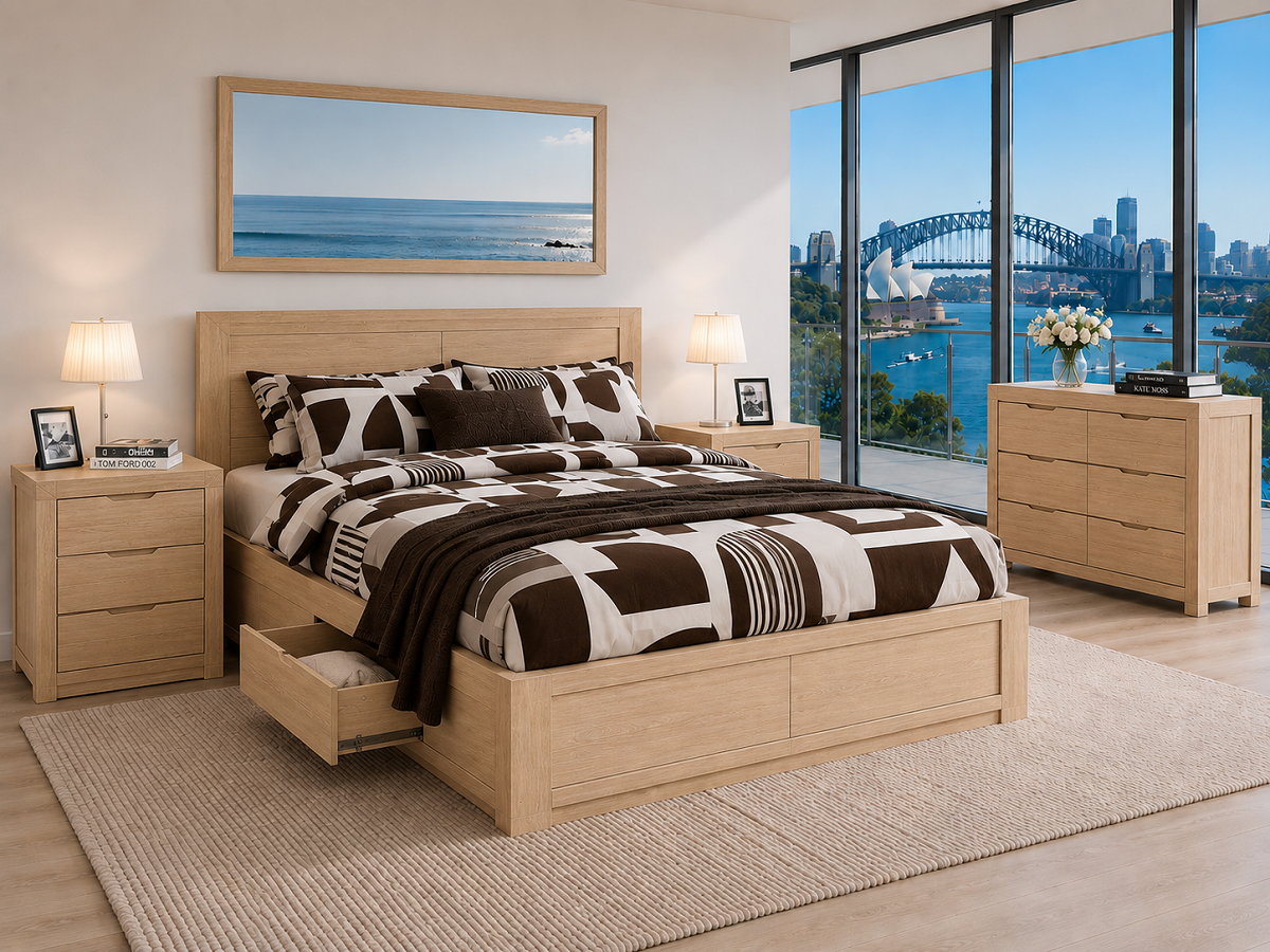 CLAREMONT (AUSSIE MADE) BEDROOM COLLECTION - ASSORTED COLOURS - STARTING FROM $1499