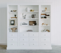 CLAREMONT (AUSSIE MADE) HIGHLINE BOOKCASE PIGEON PAIRED COLLECTION - ASSORTED COLOURS - STARTING FROM $3499