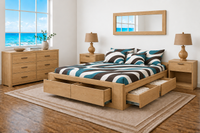 KINGPIN (AUSSIE MADE) DOONER BEDROOM WITH DRAWERS COLLECTION - ASSORTED COLOURS - STARTING FROM $1499