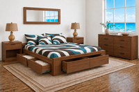 KINGPIN (AUSSIE MADE) DOONER BEDROOM WITH DRAWERS COLLECTION - ASSORTED COLOURS - STARTING FROM $1499