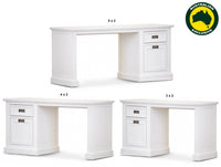 COASTAL (AUSSIE MADE) 1 DOOR / 1 DRAWER DESK (REVERSIBLE) COLLECTION - ASSORTED PAINTED COLOURS - STARTING FROM $799