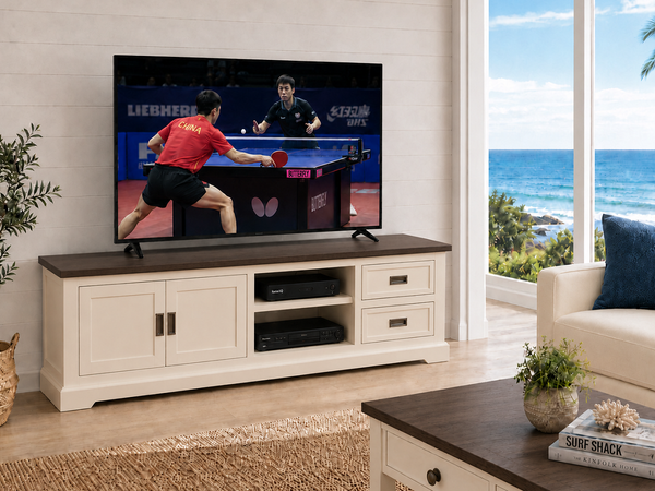 COASTAL (AUSSIE MADE) 2 DOOR / 2 DRAWER TV UNIT COLLECTION - ASSORTED COLOURS - STARTING FROM $1599