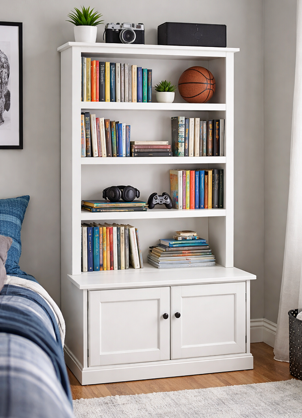 COLONIAL (AUSSIE MADE) HIGHLINE BOOKCASE COMBO WITH BOTTOM DOORS COLLECTION - ASSORTED COLOURS - STARTING FROM $699