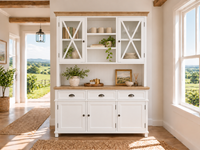 COTTLESLOE (AUSSIE MADE) 5 DOOR / 3 DRAWER BUFFET & HUTCH (DRESSER) / DISPLAY UNIT COLLECTION - ASSORTED COLOURS - STARTING FROM $2499